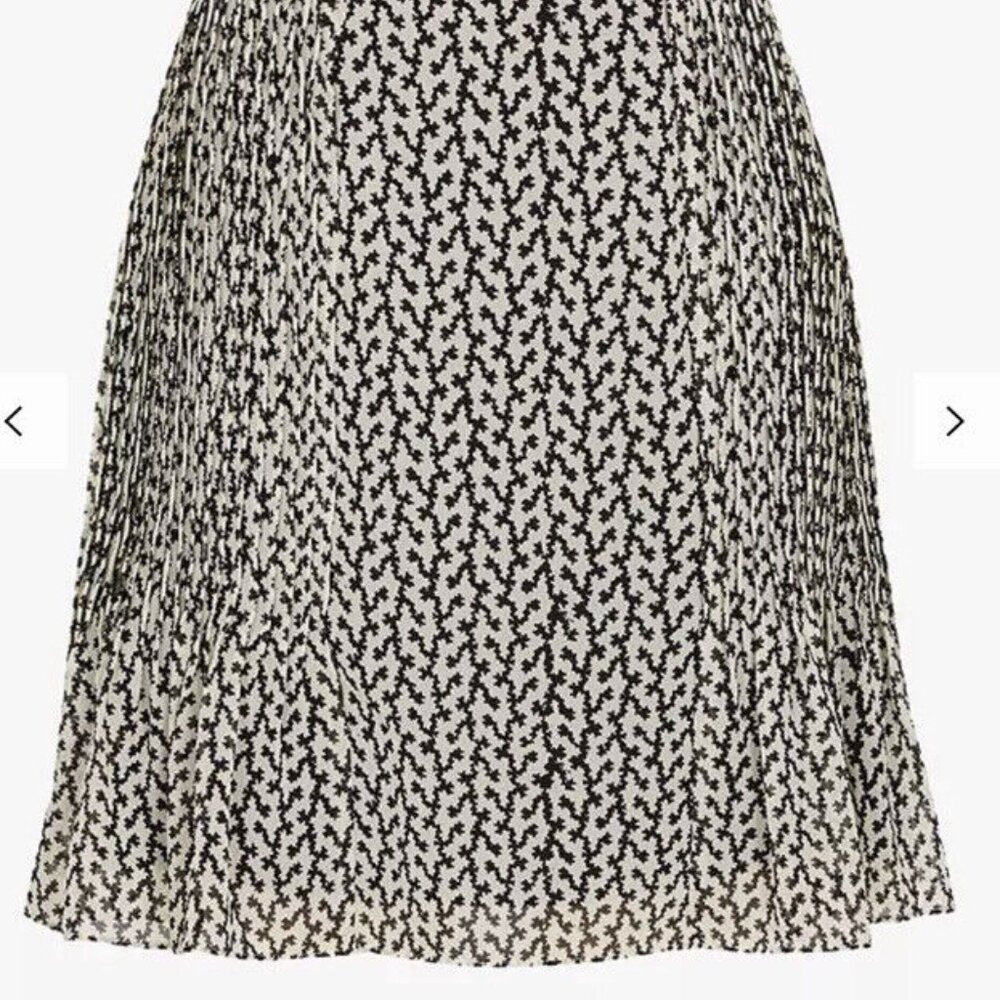 Reiss Black and White Mini Skirt